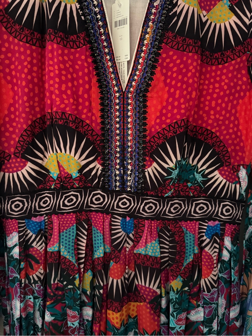Anthropologie Bhanuni by Jyoti Maxi Dress 12 Feminine Bohemian Resort Chic NWT - Picture 12 of 16